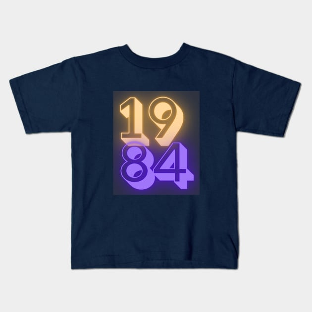 1984, retro Kids T-Shirt by artbleed
